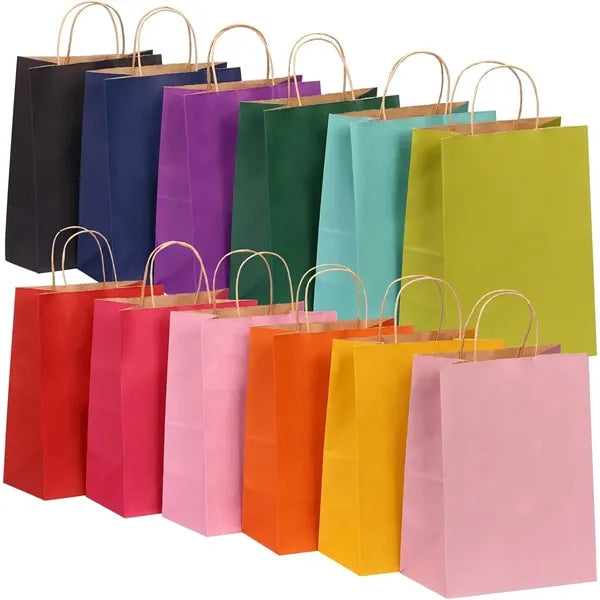 Grocery Shopping Tote Brown Kraft Paper Bags with Handles