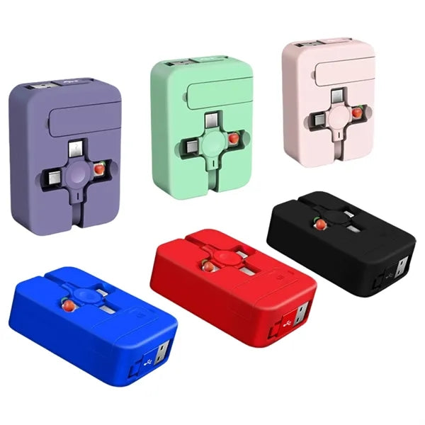 3 in 1 Charging Cable Retractable Roll