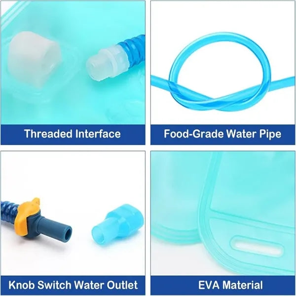2L Hydration Bladder Water Reservoir with Tube for Hiking