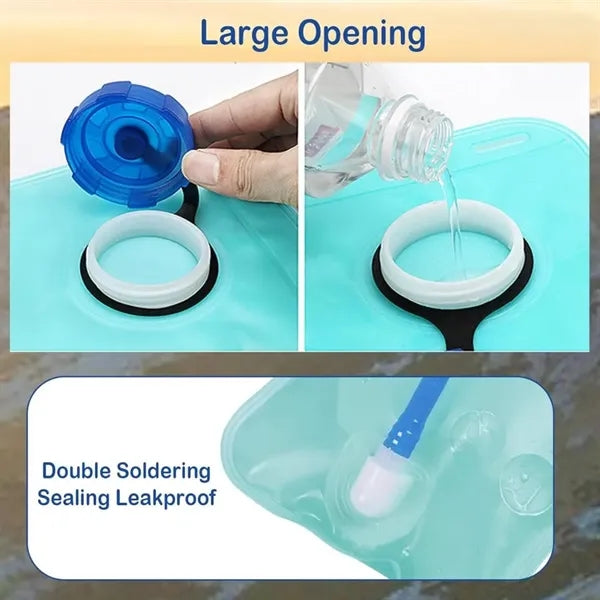 2L Hydration Bladder Water Reservoir with Tube for Hiking