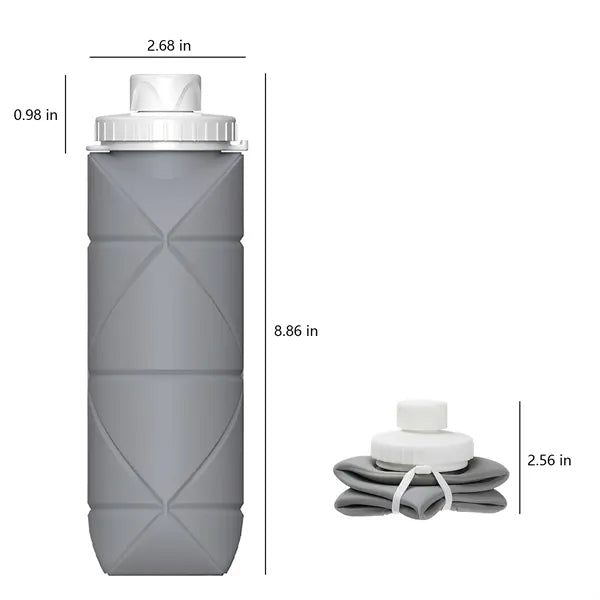 Collapsible Silicone Travel Sports Water Bottle