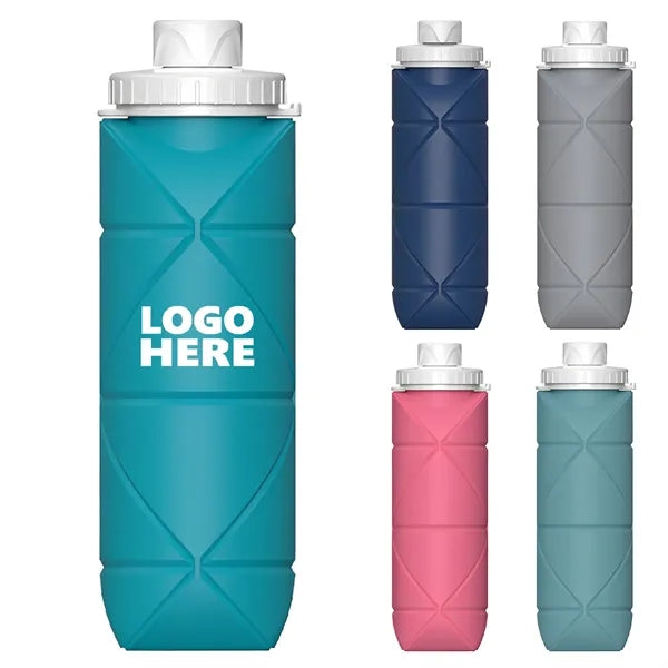 Collapsible Silicone Travel Sports Water Bottle