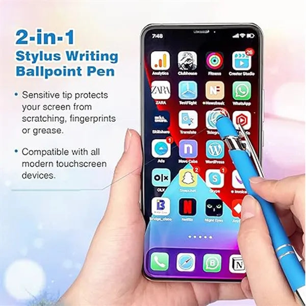 Retractable Pen 2-in-1 With Capacitive Nib
