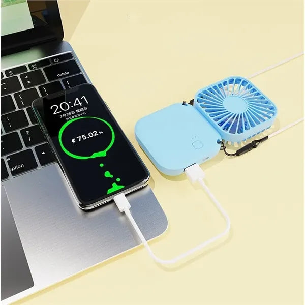 3 in 1 Portable USB Desk Foldable Handheld Neck Fan
