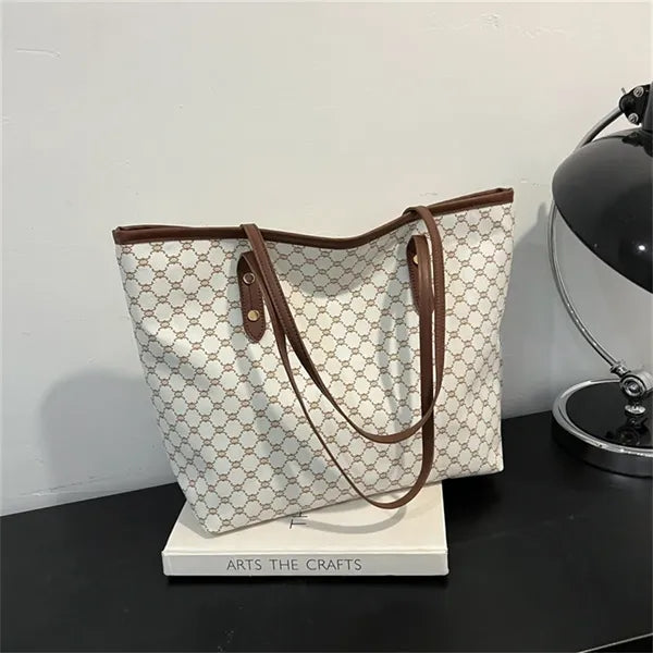 Large Tote Bags for Women with Zipper Plaid