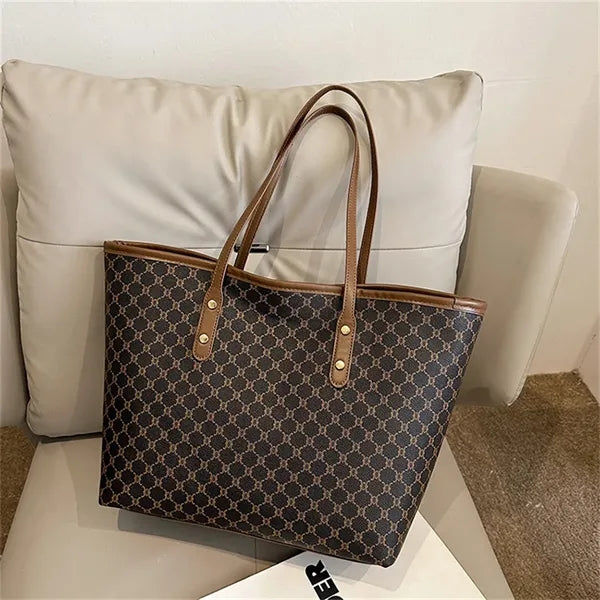 Large Tote Bags for Women with Zipper Plaid