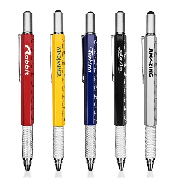 6 in 1 Multi Functional Engineer Tool Pen