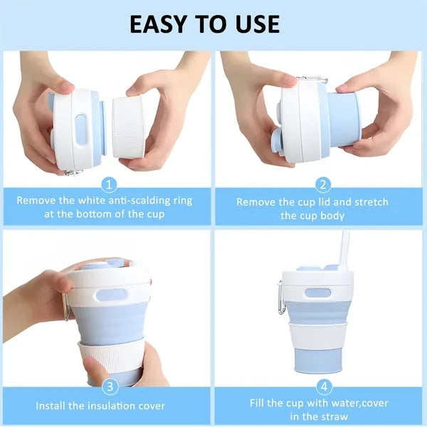 15oz Silicone Collapsible Travel Mug