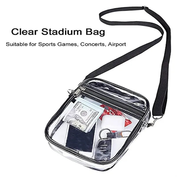 Outdoor Transparent Crossbody Purse Bag Clear Handbag