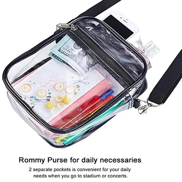 Outdoor Transparent Crossbody Purse Bag Clear Handbag