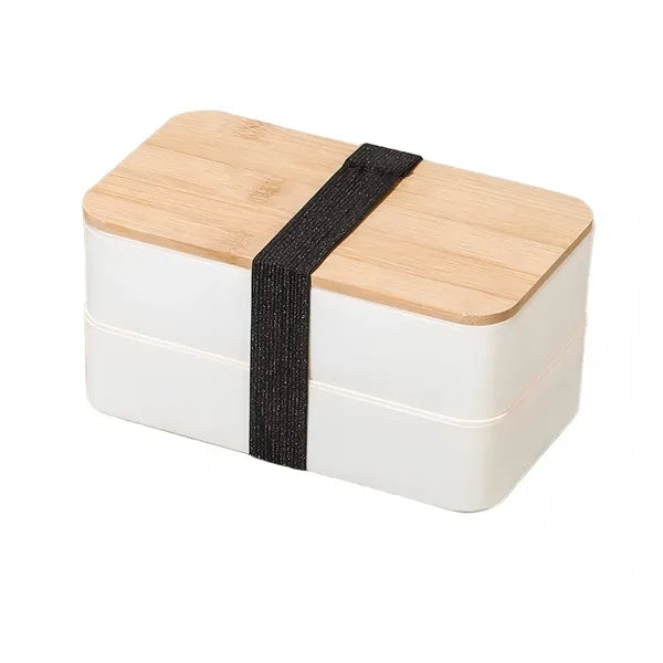 Double Decker Lunch Box with Lid & Utensils