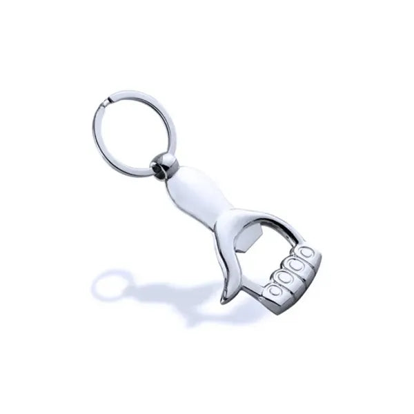 Palm shape bottle opener with key chain