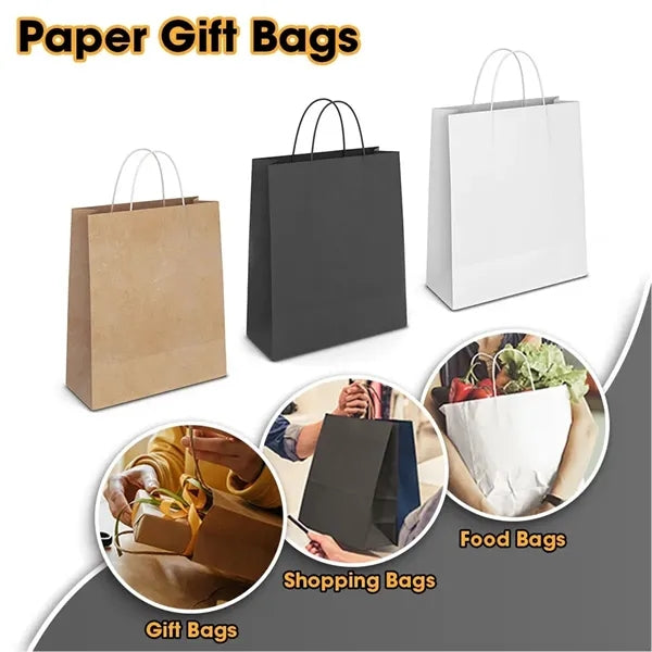 Colorful Shopping Party Gift Kraft Paper Bag with Handle