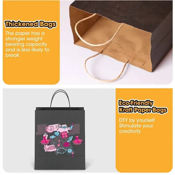 Colorful Shopping Party Gift Kraft Paper Bag with Handle