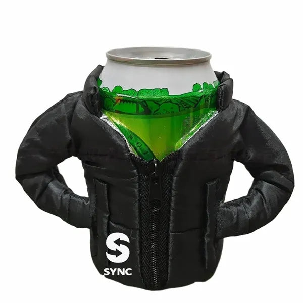 Down Jacket Style Winter Warm Cup Cover