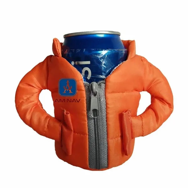 Down Jacket Style Winter Warm Cup Cover