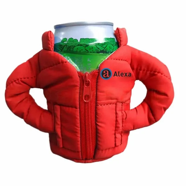 Down Jacket Style Winter Warm Cup Cover