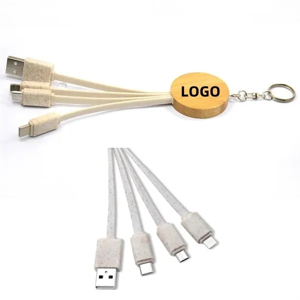 Wheat Straw 4 in 1 Charging Cable