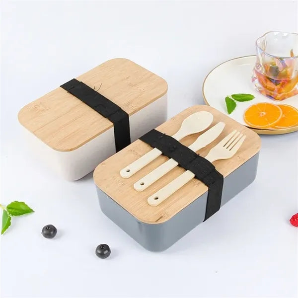 Divided Bento Box with Bamboo
