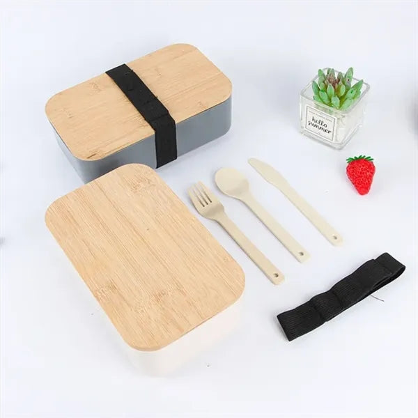 Divided Bento Box with Bamboo