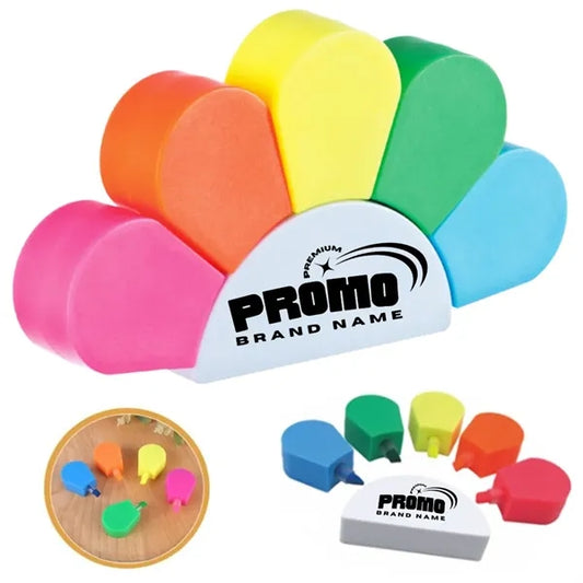 5 in 1 Flower Watercolor Fluorescent Pen Petals Highlighters