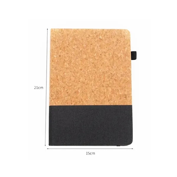 Eco Friendly Cork Gift Soft Wood Notebook Set with Pen