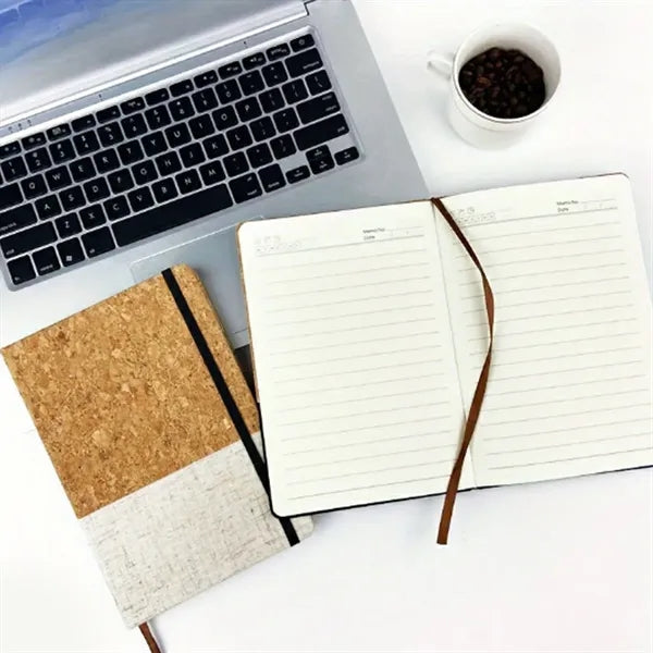 Eco Friendly Cork Gift Soft Wood Notebook Set with Pen