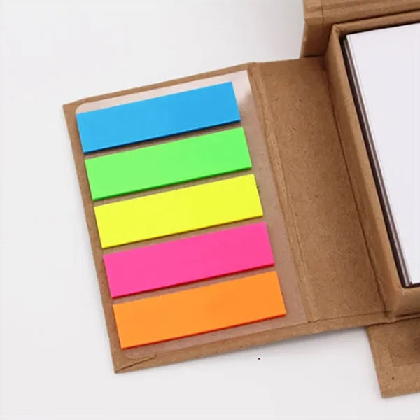Eco Sticky Note Set with Pen and Ruler Cover