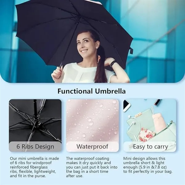 Lightweight UV Protection Umbrella With Purse