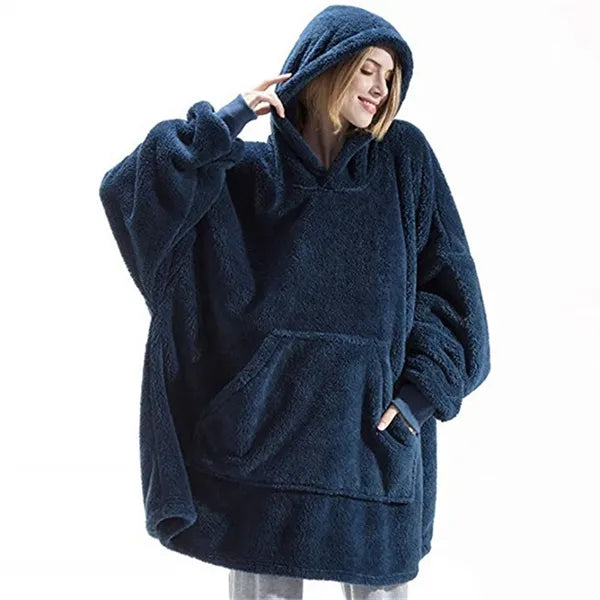 Unisex Comfortable Winter Flannel Hoodie Pajama