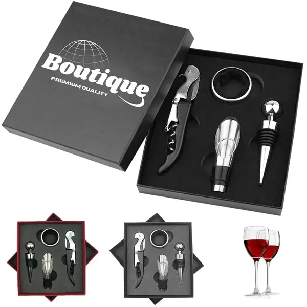 4pcs Stainless Steel Accessory Tool Wine Bottle Opener Set
