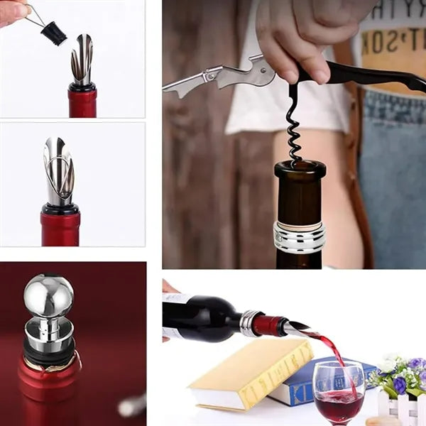 4pcs Stainless Steel Accessory Tool Wine Bottle Opener Set