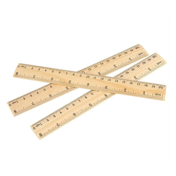 Wooden Dual-Sided Ruler 12 Inch