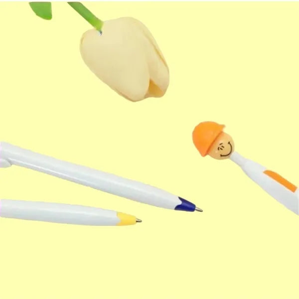 Safety Smiley Hard Hat Ballpoint Pen Construction Giveaway