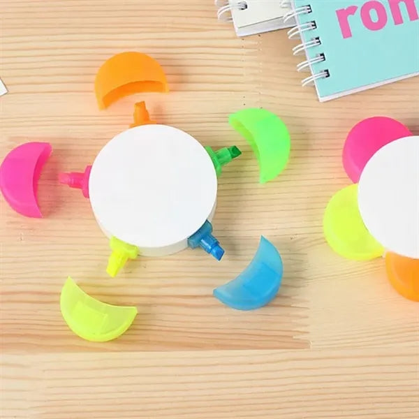 Creative Petal Highlighter Pen 5-In-1 Set