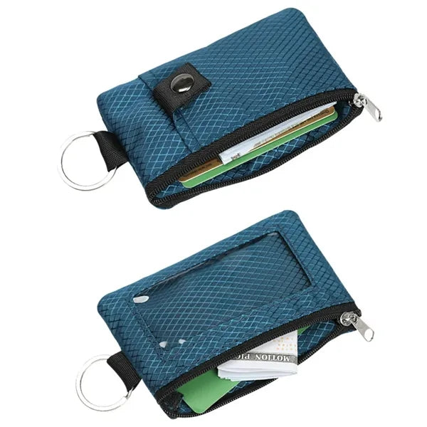 RFID Blocking ID Holder Keychain Lanyard Portable Wallet