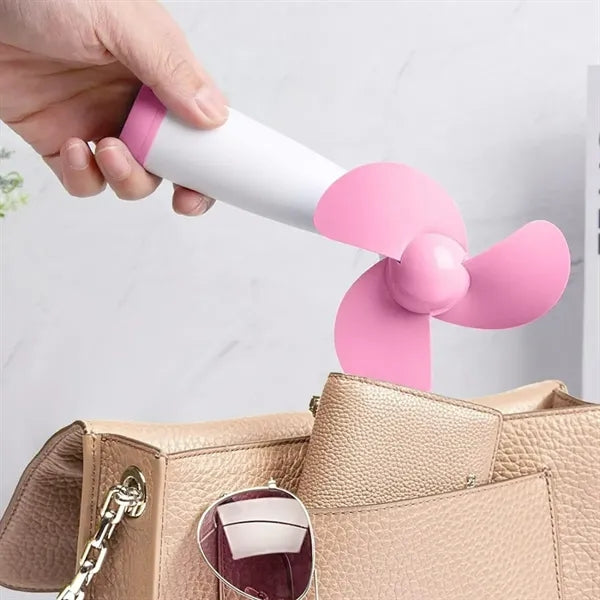 Mini Battery Powered Soft Foam Blades Outdoor Handle Fan