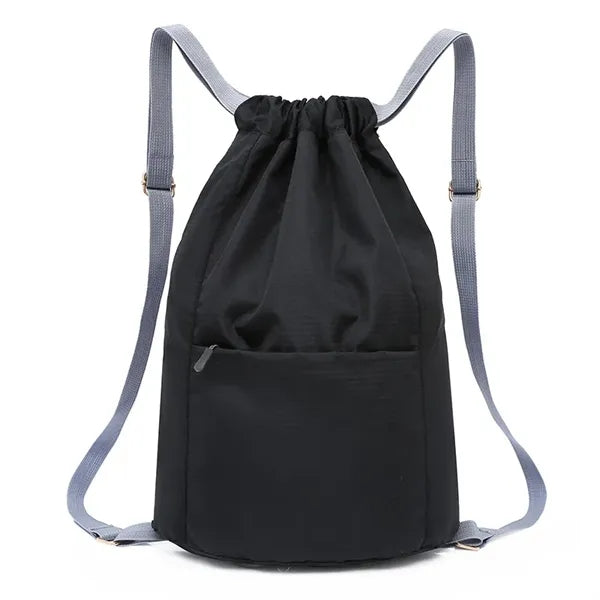 Drawstring Sports Backpack With Zipper