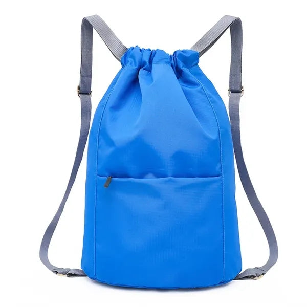 Drawstring Sports Backpack With Zipper