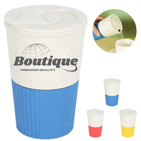 16 oz. Outdoor Portable Lightweight Wheat Straw Coffee Mugs