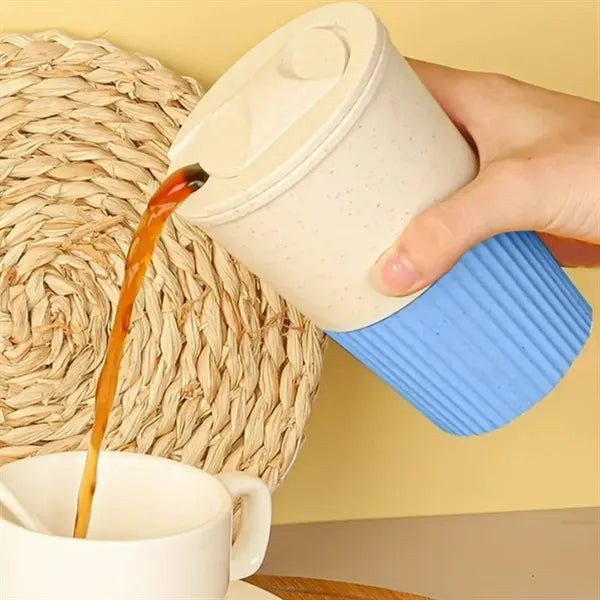16 oz. Outdoor Portable Lightweight Wheat Straw Coffee Mugs