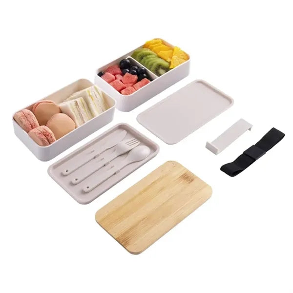 Bamboo Lunch Container Microwavable Food Storage