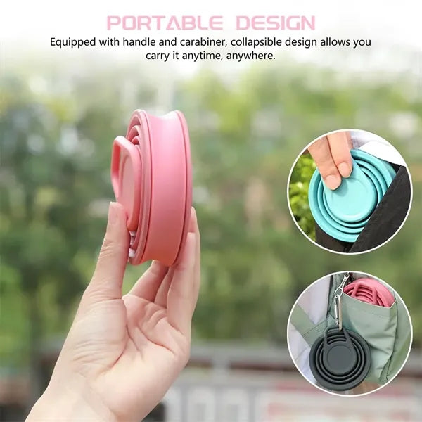 Sports Collapsible Water Bottle Foldable for Travel Gym Yoga