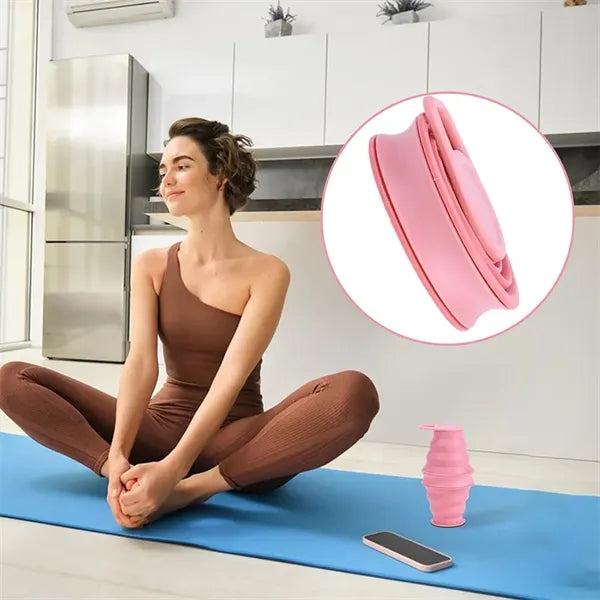 Sports Collapsible Water Bottle Foldable for Travel Gym Yoga