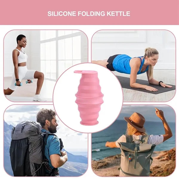 Sports Collapsible Water Bottle Foldable for Travel Gym Yoga