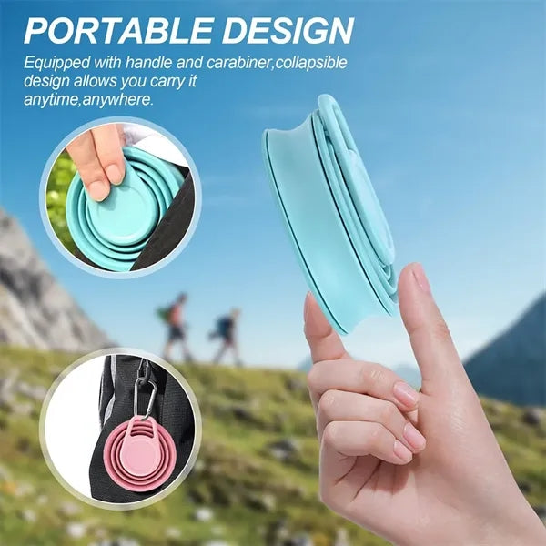 Sports Collapsible Water Bottle Foldable for Travel Gym Yoga