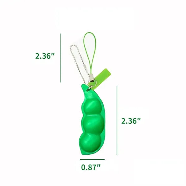Pea Stress Relief Toy Key Chain