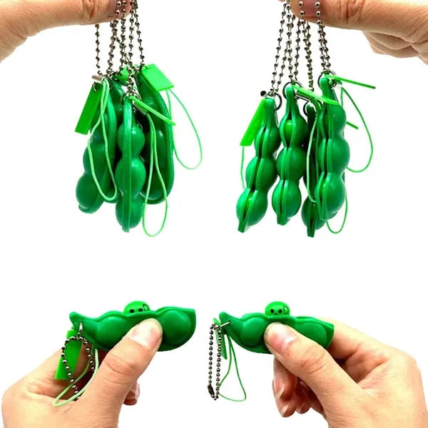 Pea Stress Relief Toy Key Chain