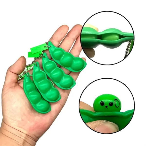 Pea Stress Relief Toy Key Chain