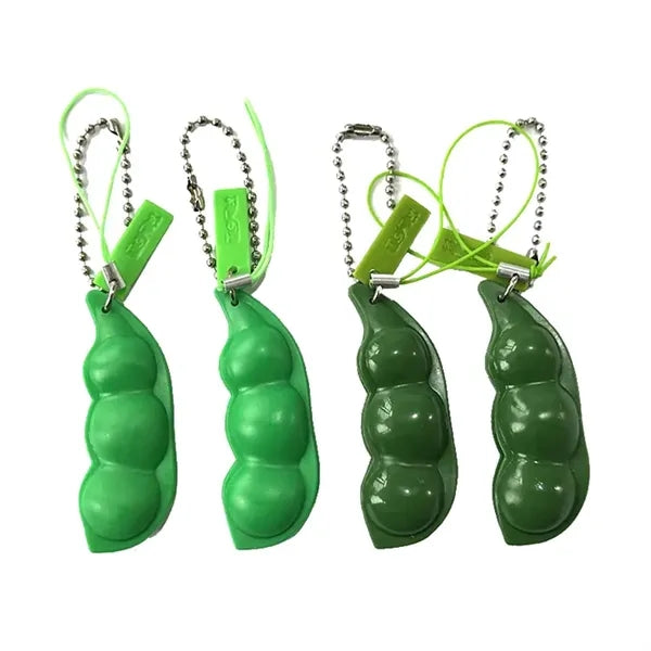Pea Stress Relief Toy Key Chain